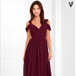 Make Me Burgundy LuLus Maxi Dress